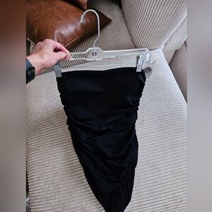 Black one-piece bathing suit